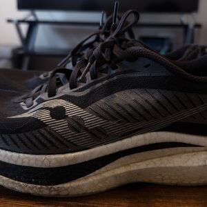 Saucony Men's Black and White Athletic Running Shoes